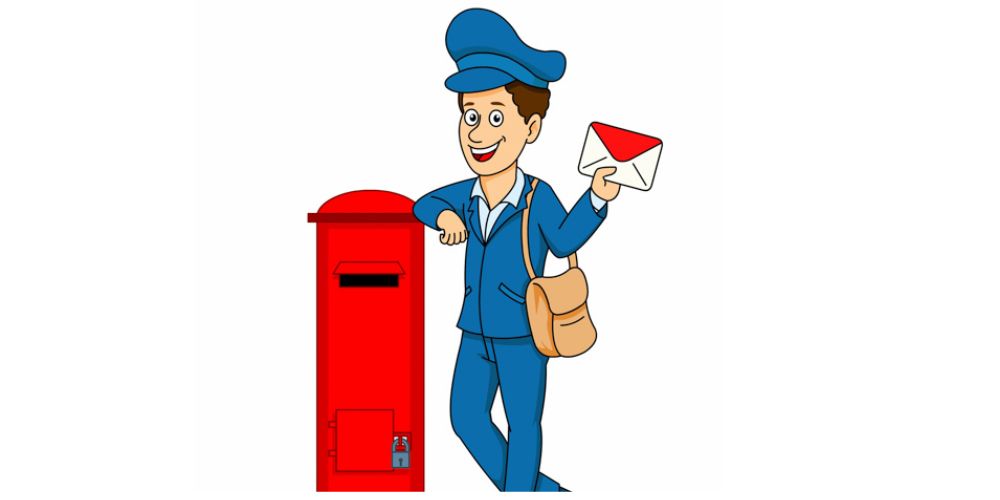 Stand Post man with Post Box